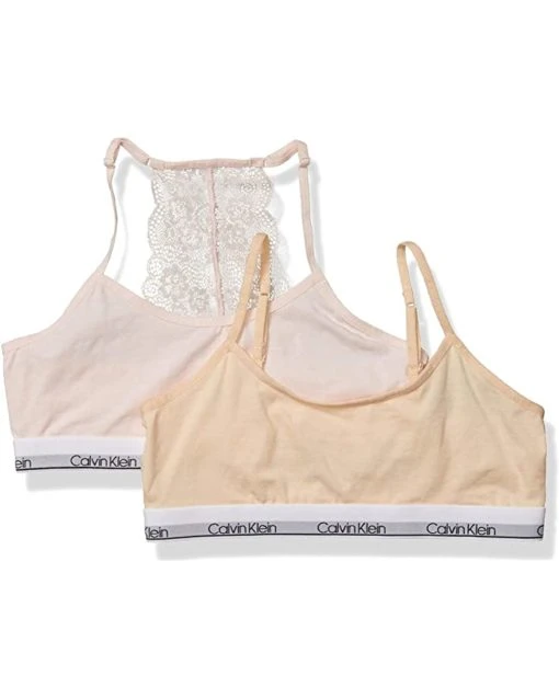 Calvin Klein Girls' Little Kids Modern Cotton Racerback Bralette with Lace, Multipack | Underwear & Intimates -Calvin Klein Sales 2024 61 5gDd361L. AC SR736920