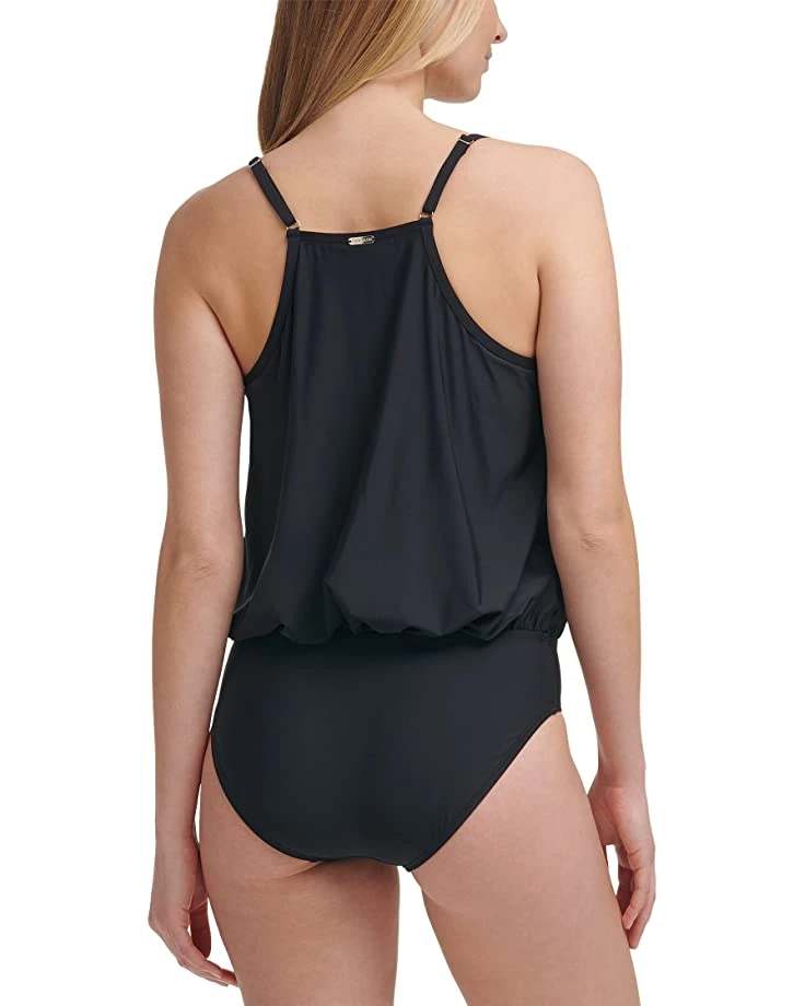 Calvin Klein Crossover Blouson Wrap One-Piece | Swimwear 2 Calvin Klein Crossover Blouson Wrap One-Piece | Swimwear - Image 2