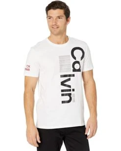 Calvin Klein Short Sleeve Vertical Broken Logo | Shirts & Tops