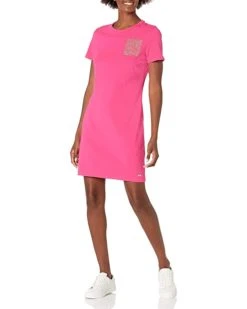 Calvin Klein Women's Short Sleeve T-Shirt Dress with Ck Logo | Dresses