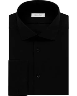 Calvin Klein Men's Dress Shirt Slim Fit Non Iron Herringbone French Cuff | Shirts & Tops
