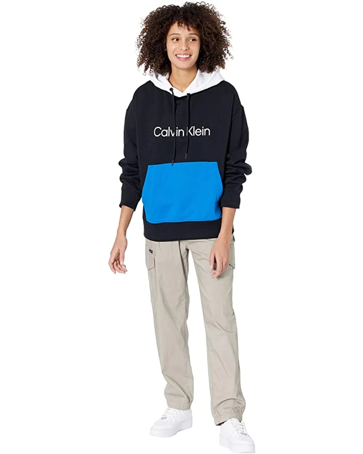 Calvin Klein Long Sleeve Relaxed Color-Block Terry Pullover | Hoodies & Sweatshirts 4 Calvin Klein Long Sleeve Relaxed Color-Block Terry Pullover | Hoodies & Sweatshirts - Image 4