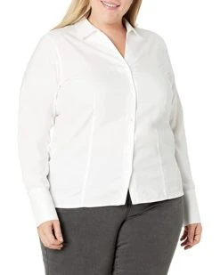 Calvin Klein Women's Plus Size Long Sleeve Wrinkle Free Button Down Top | Shirts & Tops