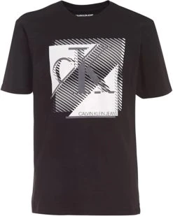 Calvin Klein Boys' Short Sleeve Block Logo Crew Neck Tee Shirt | Shirts & Tops