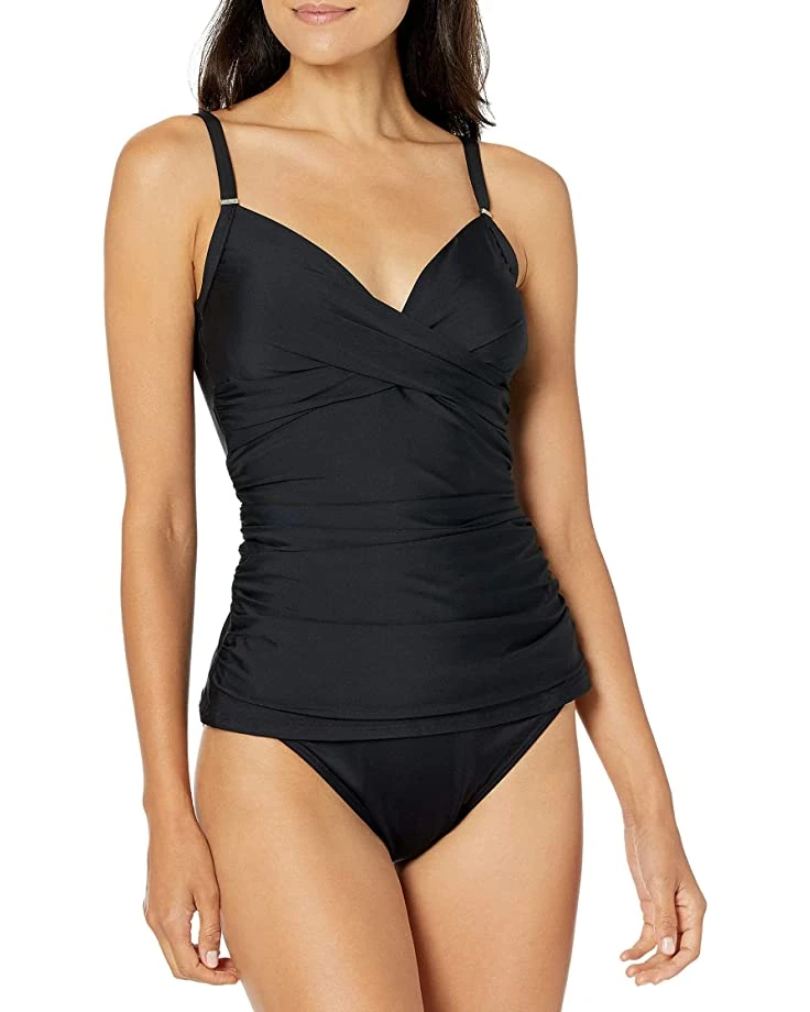 Calvin Klein Women's Standard Tankini Swimsuit with Adjustable Straps and Tummy Control | Swimwear 1 Calvin Klein Women's Standard Tankini Swimsuit with Adjustable Straps and Tummy Control | Swimwear