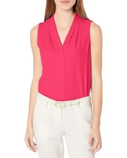 Calvin Klein Women's Sleeveless Blouse with Inverted Pleat (Standard and Plus) | Shirts & Tops -Calvin Klein Sales 2024 71GX6Xe8H L. AC SR736920