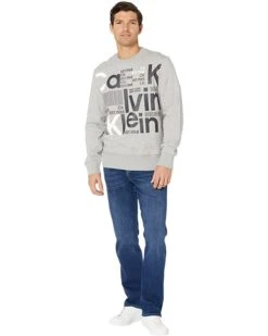 Calvin Klein Long Sleeve Graphic Logo Crew | Hoodies & Sweatshirts -Calvin Klein Sales 2024 71Haq11R6jL. AC SR736920