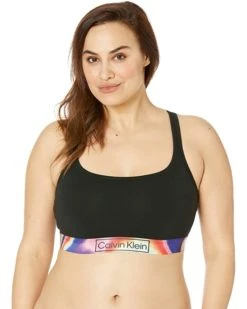 Calvin Klein Underwear Plus Size Reimagined Heritage Pride Unlined Bralette | Underwear & Intimates