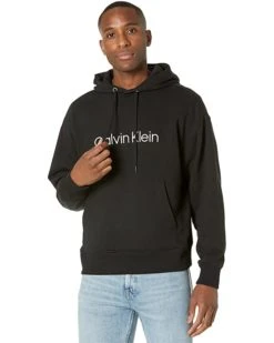 Calvin Klein Long Sleeve Oversize CK Logo Terry Pullover Hoodie | Hoodies & Sweatshirts
