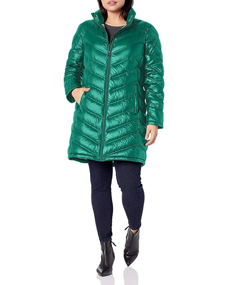 Calvin Klein Women's Hooded Chevron Packable Down Jacket (Standard and Plus) | Coats & Outerwear 10 Calvin Klein Women's Hooded Chevron Packable Down Jacket (Standard and Plus) | Coats & Outerwear - Image 10