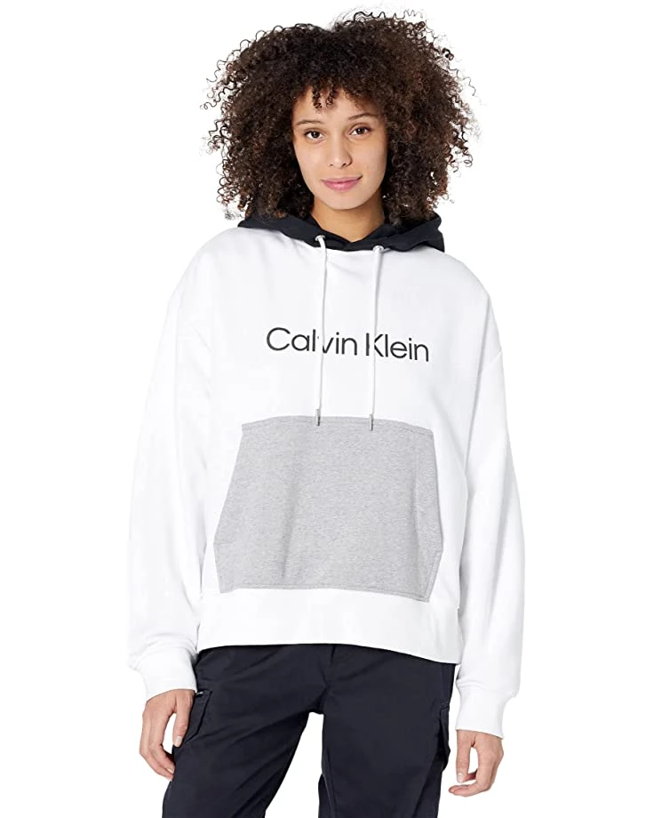 Calvin Klein Long Sleeve Relaxed Color-Block Terry Pullover | Hoodies & Sweatshirts 5 Calvin Klein Long Sleeve Relaxed Color-Block Terry Pullover | Hoodies & Sweatshirts - Image 5