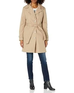 Calvin Klein Women's Single Breasted Belted Rain Jacket with Removable Hood | Coats & Outerwear 11 Calvin Klein Women's Single Breasted Belted Rain Jacket with Removable Hood | Coats & Outerwear -Calvin Klein Sales 2024 71iL22ObicS. AC SR736920
