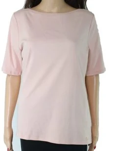 Calvin Klein Women's Half Sleeve Top with Boat Neck | Shirts & Tops