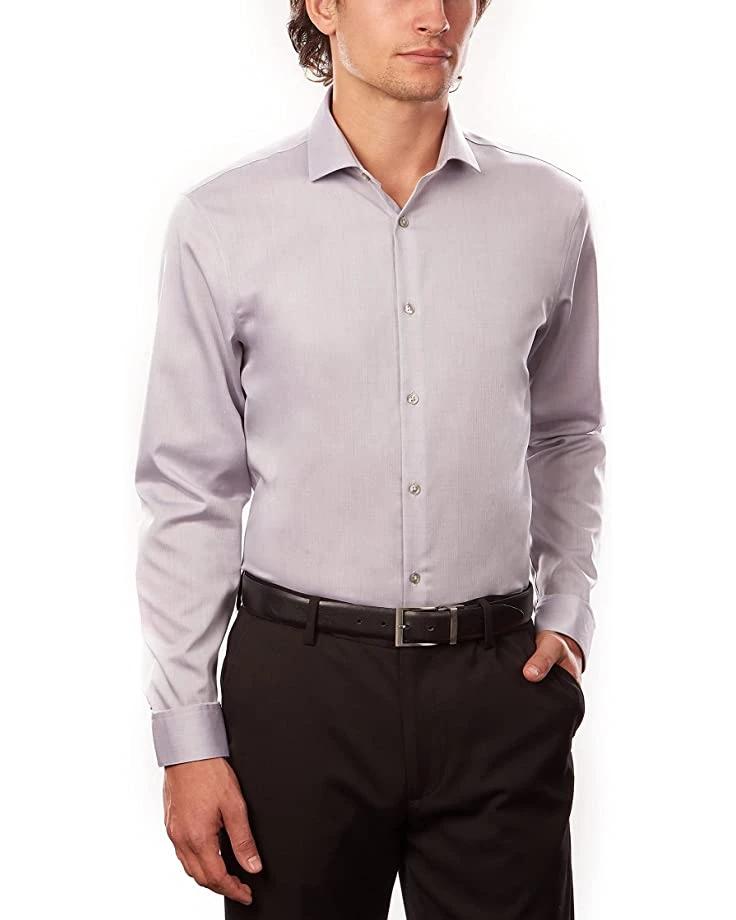 Calvin Klein Men's Dress Shirt Xtreme Slim Fit Non Iron Herringbone | Shirts & Tops 2 Calvin Klein Men's Dress Shirt Xtreme Slim Fit Non Iron Herringbone | Shirts & Tops - Image 2