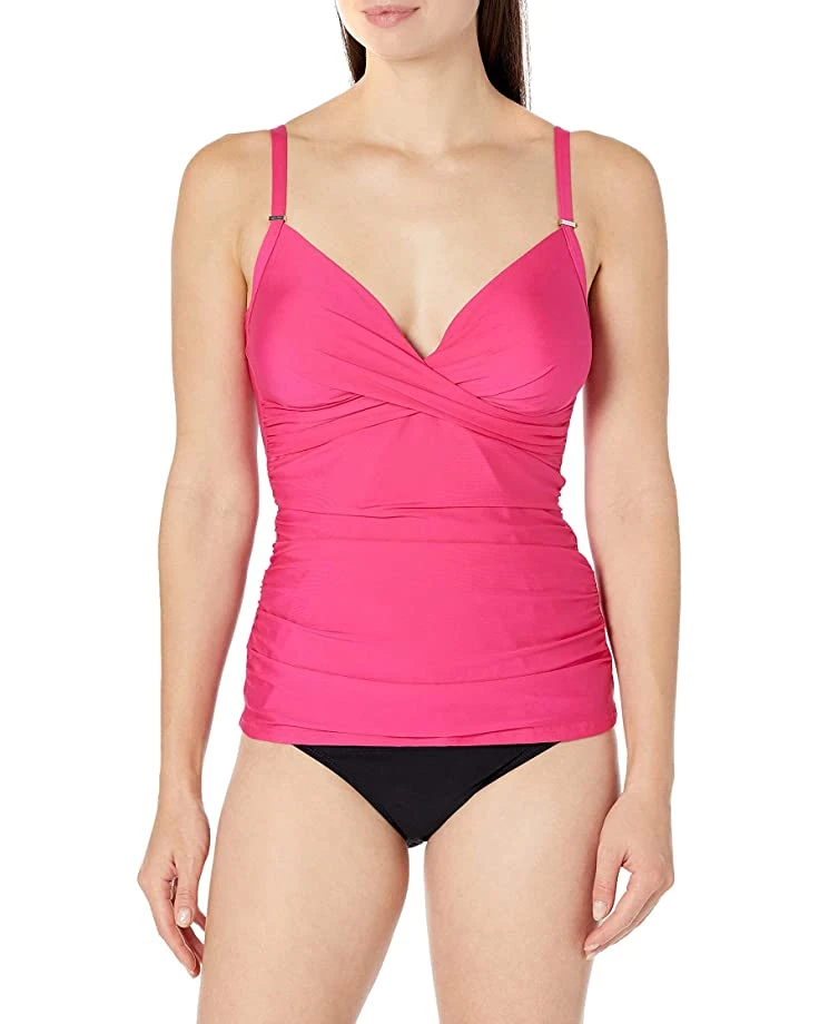 Calvin Klein Women's Standard Tankini Swimsuit with Adjustable Straps and Tummy Control | Swimwear 3 Calvin Klein Women's Standard Tankini Swimsuit with Adjustable Straps and Tummy Control | Swimwear - Image 3