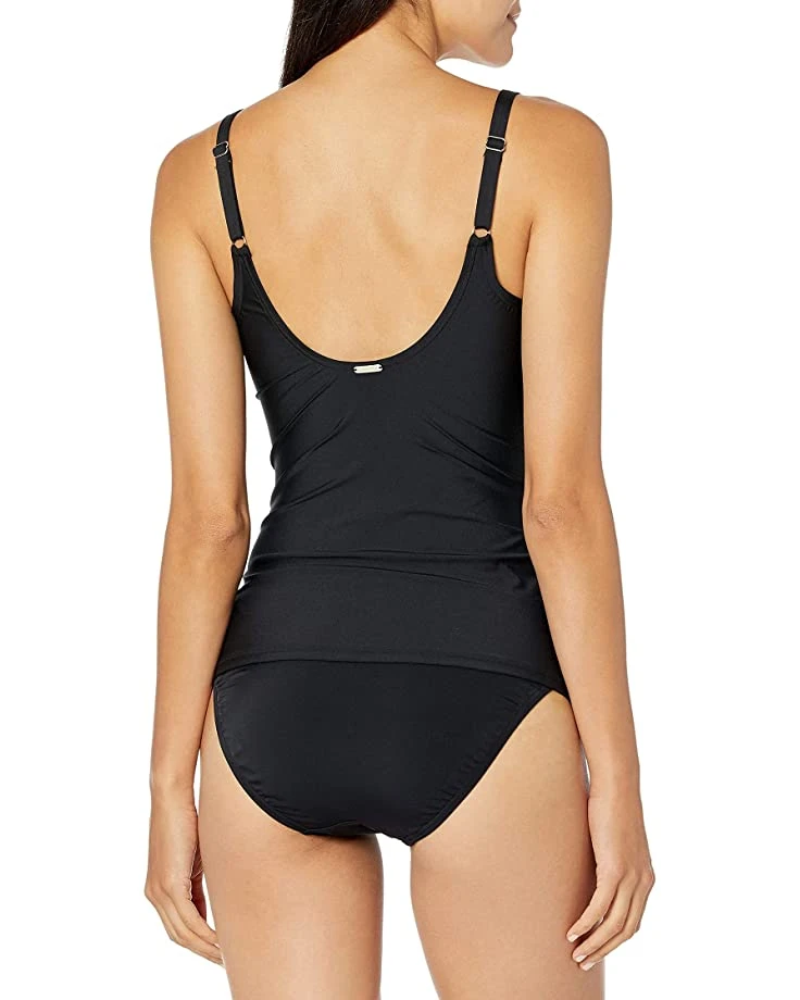 Calvin Klein Women's Standard Tankini Swimsuit with Adjustable Straps and Tummy Control | Swimwear 2 Calvin Klein Women's Standard Tankini Swimsuit with Adjustable Straps and Tummy Control | Swimwear - Image 2