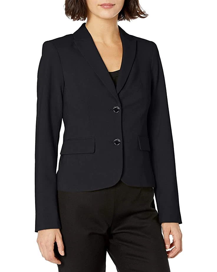 Calvin Klein Women's Two Button Lux Blazer (Petite, Standard, & Plus) | Coats & Outerwear 4 Calvin Klein Women's Two Button Lux Blazer (Petite, Standard, & Plus) | Coats & Outerwear - Image 4