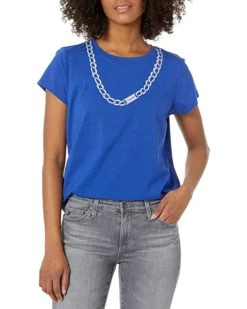 Calvin Klein Women's Short Sleeve Top with Logo | Shirts & Tops