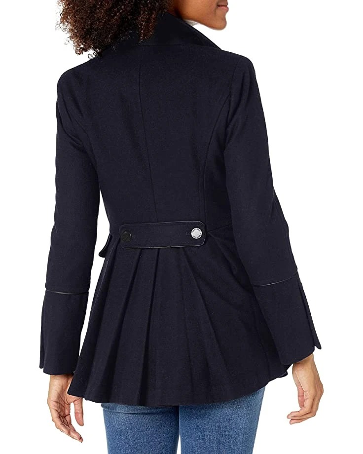 Calvin Klein Women's Double Breasted Pleated Wool | Coats & Outerwear 2 Calvin Klein Women's Double Breasted Pleated Wool | Coats & Outerwear - Image 2