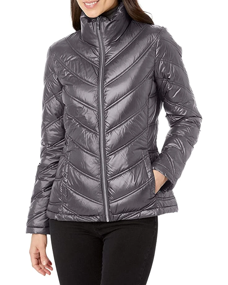 Calvin Klein Women's Lightweight Chevron Quilted Packable Down Jacket | Coats & Outerwear 5 Calvin Klein Women's Lightweight Chevron Quilted Packable Down Jacket | Coats & Outerwear - Image 5