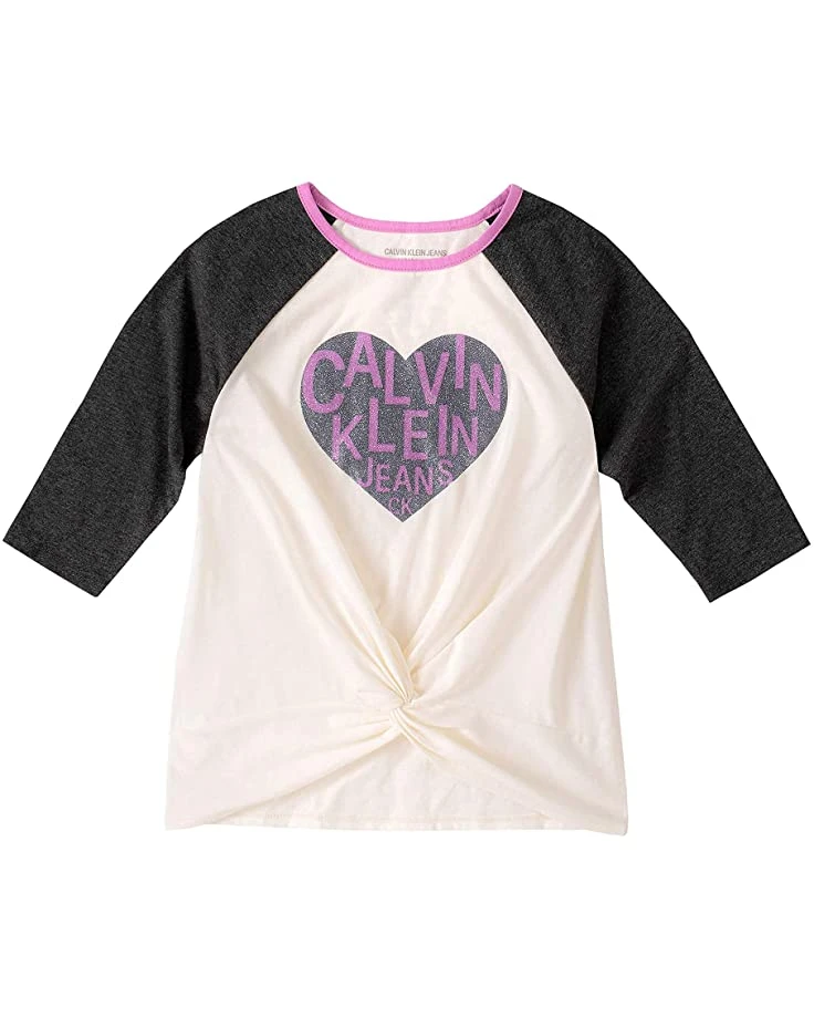 Calvin Klein Girls' Long Sleeve Twist Front Tee Shirt | Shirts & Tops 1 Calvin Klein Girls' Long Sleeve Twist Front Tee Shirt | Shirts & Tops