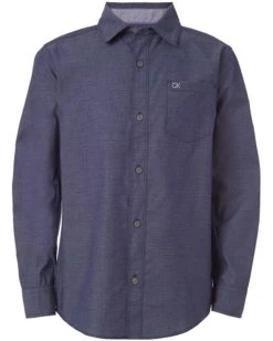 Calvin Klein Little Boys' Long Sleeve Button Down Shirt | Shirts & Tops