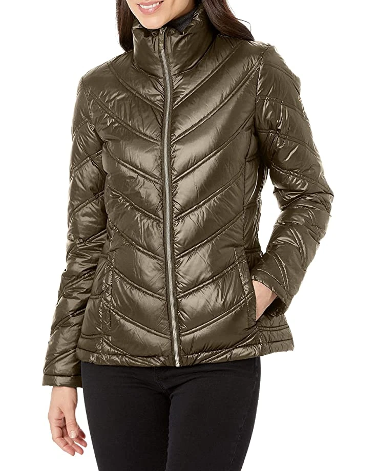 Calvin Klein Women's Lightweight Chevron Quilted Packable Down Jacket | Coats & Outerwear 1 Calvin Klein Women's Lightweight Chevron Quilted Packable Down Jacket | Coats & Outerwear