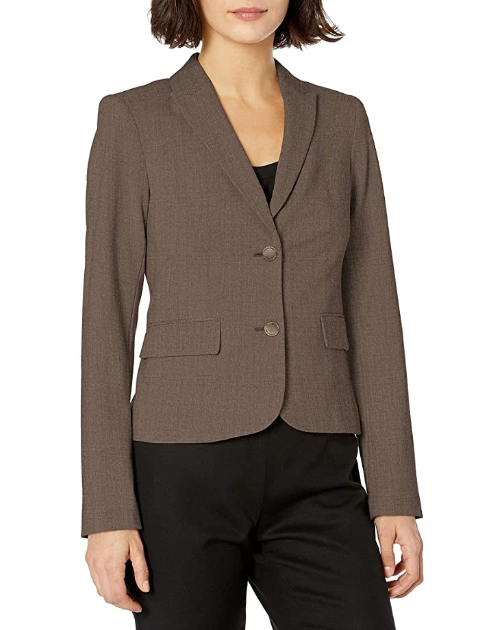 Calvin Klein Women's Two Button Lux Blazer (Petite, Standard, & Plus) | Coats & Outerwear 1 Calvin Klein Women's Two Button Lux Blazer (Petite, Standard, & Plus) | Coats & Outerwear