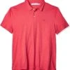 Calvin Klein Men's Short Sleeve Slub Cotton Monogram Logo Polo Shirt | Shirts & Tops