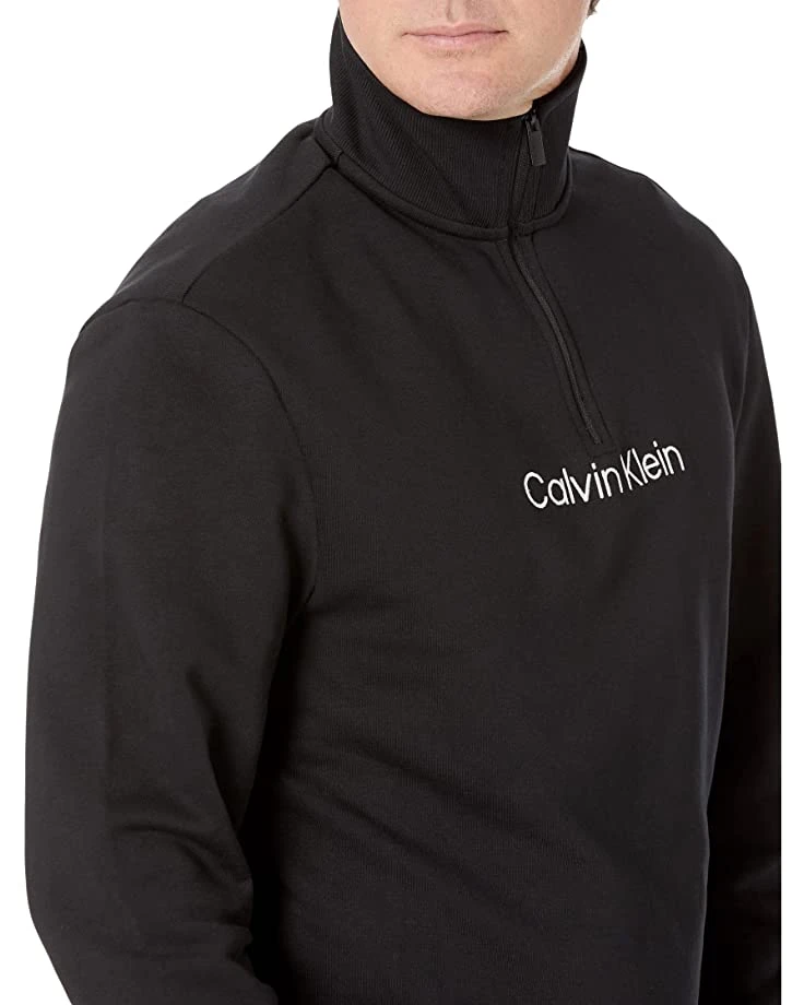 Long Sleeve Calvin Klein Logo Terry 1/4 Zip | Hoodies & Sweatshirts 3 Long Sleeve Calvin Klein Logo Terry 1/4 Zip | Hoodies & Sweatshirts - Image 3
