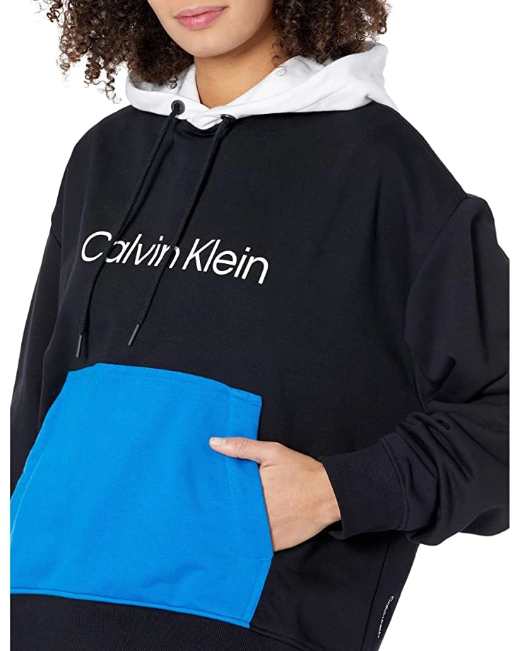 Calvin Klein Long Sleeve Relaxed Color-Block Terry Pullover | Hoodies & Sweatshirts 3 Calvin Klein Long Sleeve Relaxed Color-Block Terry Pullover | Hoodies & Sweatshirts - Image 3