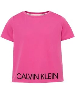 Calvin Klein Girls' Short Sleeve Performance T-Shirt, Cropped Fit & Crew-Neck Neckline, Logo Detailing | Shirts & Tops -Calvin Klein Sales 2024 91OrFnj5GML. AC SR736920