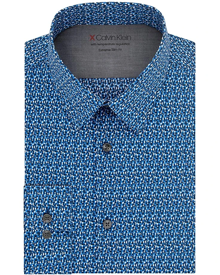 Calvin Klein Men's Dress Shirt Xtreme Slim Fit-Thermal Stretch Print | Shirts & Tops 1 Calvin Klein Men's Dress Shirt Xtreme Slim Fit-Thermal Stretch Print | Shirts & Tops