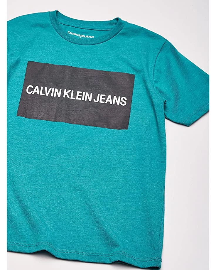 Calvin Klein Boys' Institution Logo Crew Neck Tee Shirt | Shirts & Tops 2 Calvin Klein Boys' Institution Logo Crew Neck Tee Shirt | Shirts & Tops - Image 2